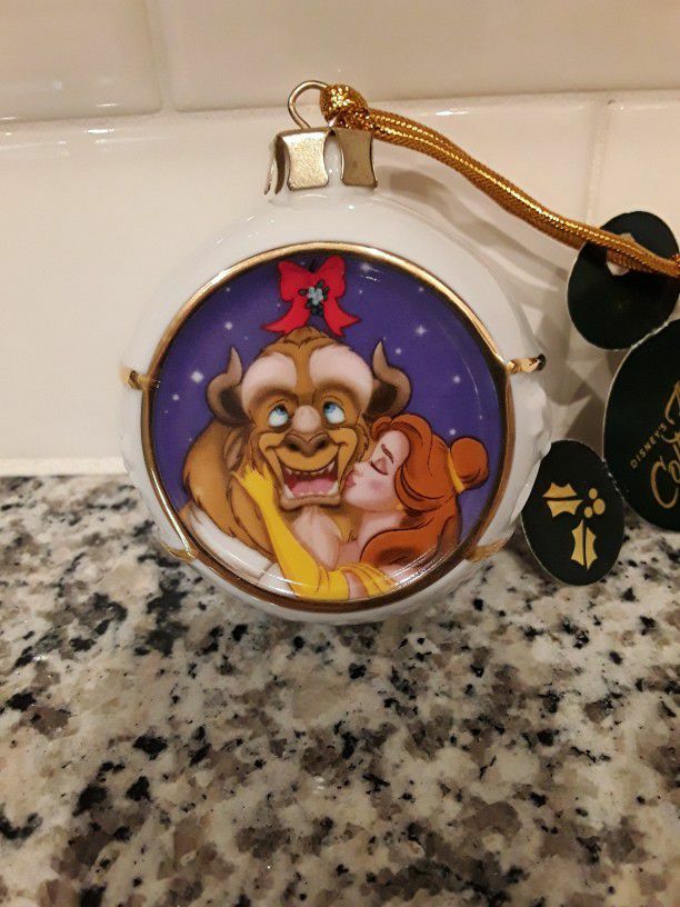 Disney Theme Park Beauty and The Beast Artist Collection Ornament - New