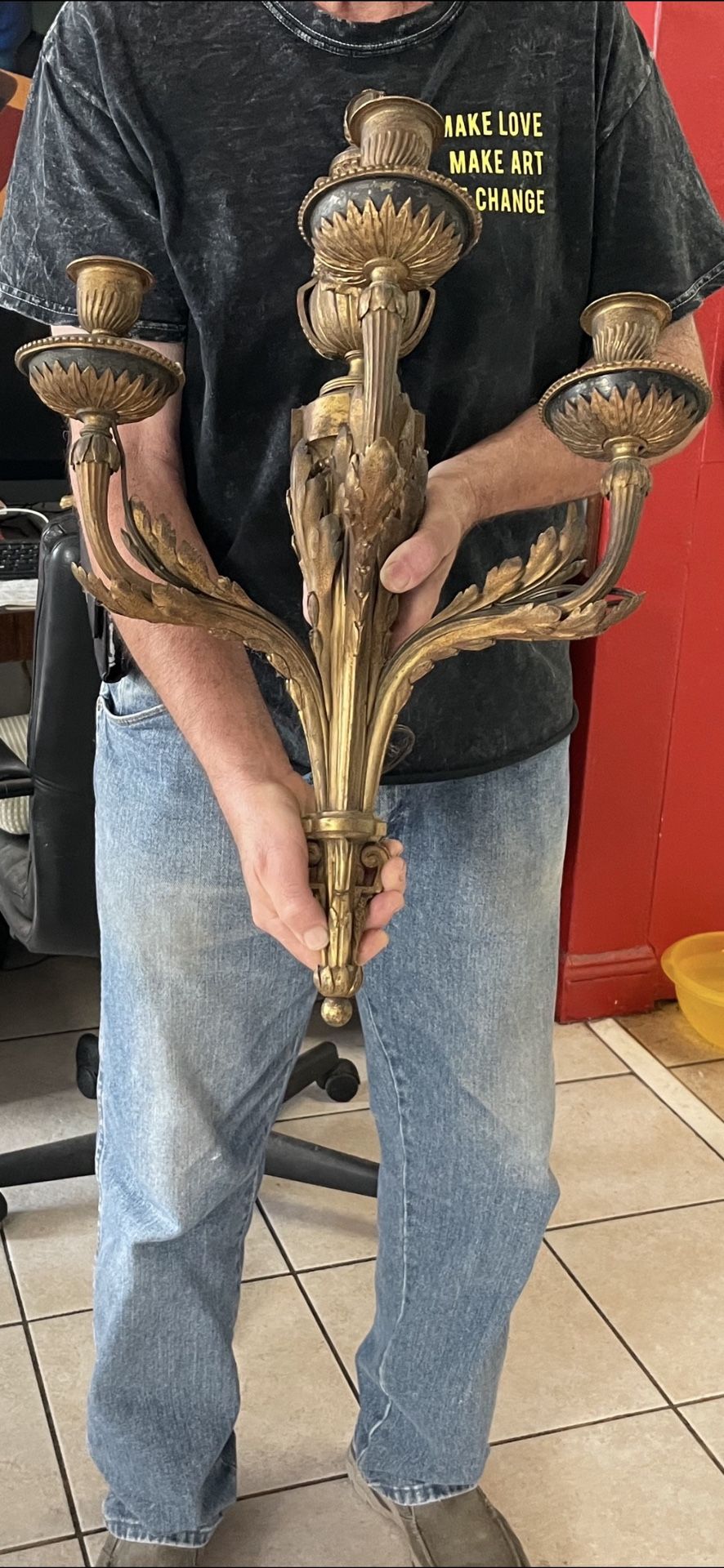 Antique Bronze, Candelabras, Early 19Th Century