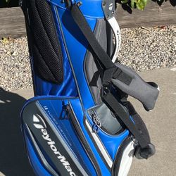 TaylorMade Golf Bag Like New!  Blue White Black Gray SLDR Tuned Distance