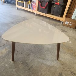 White 3 legged coffee table