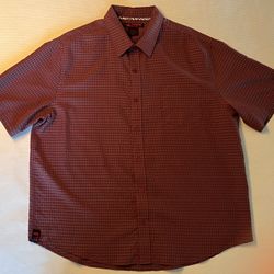 Tony Hawk Shirt Men XXL Plaid Short Sleeve Button Up