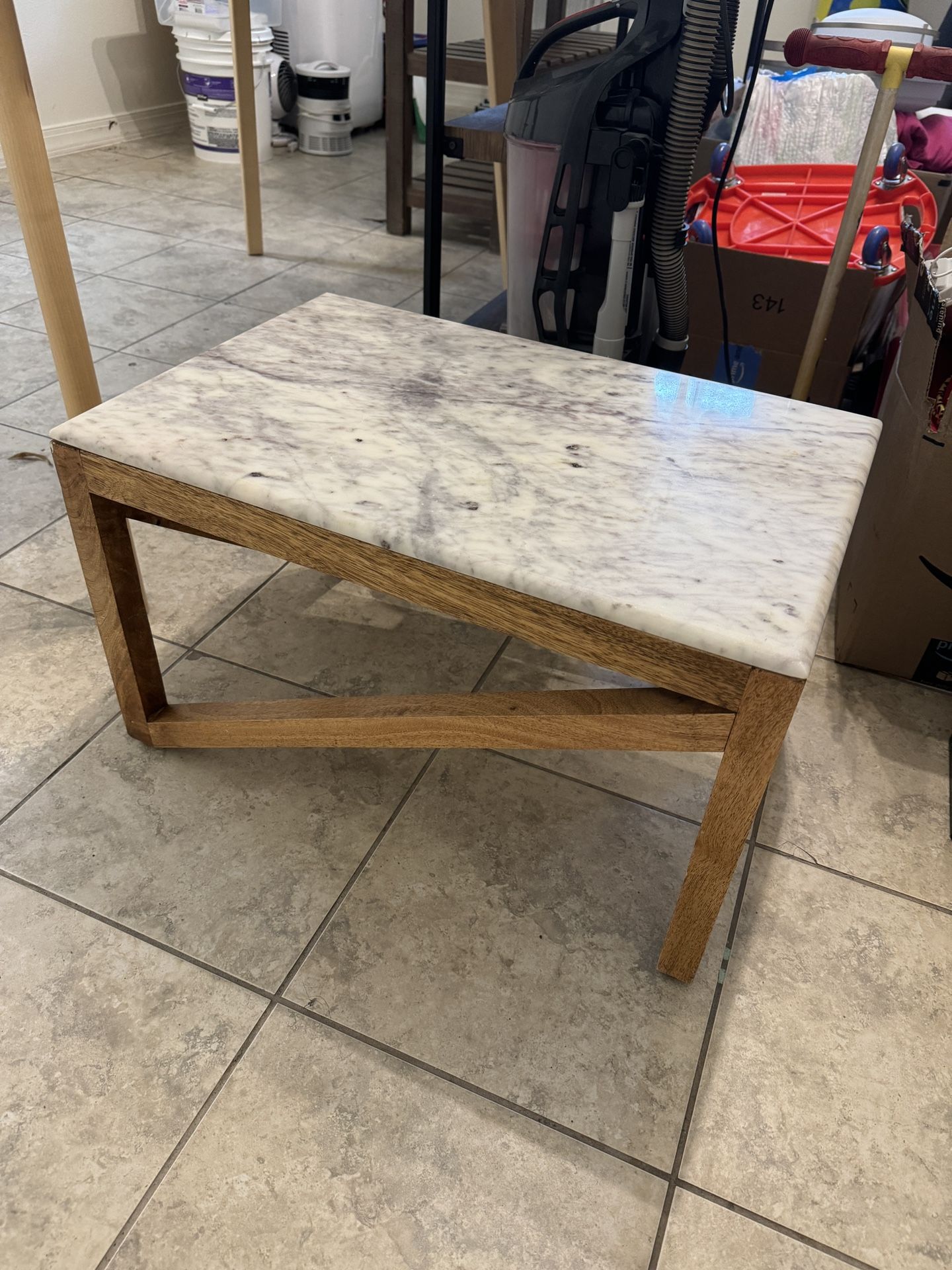 2 Marble Top Side Tables