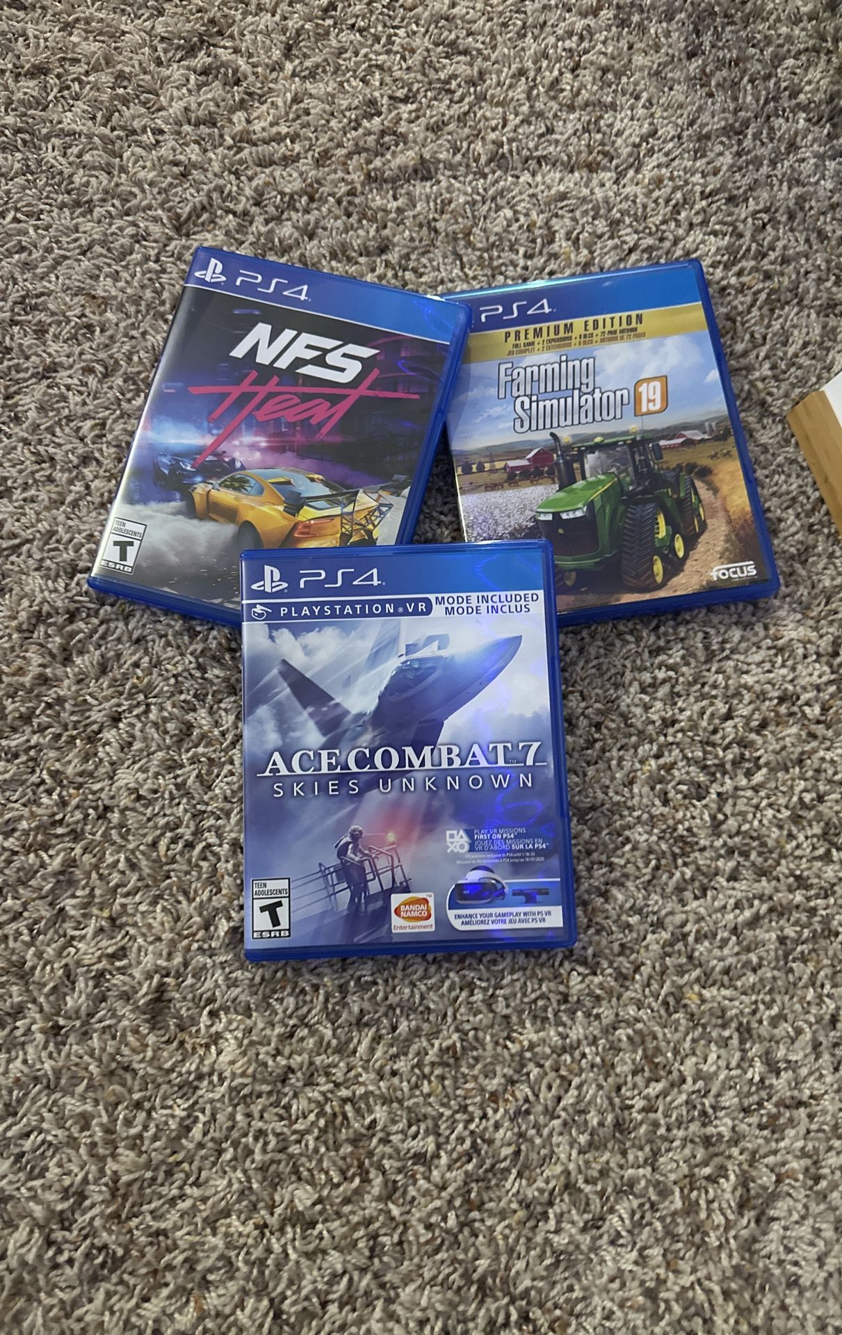 Need For Speed And Farm Simulator Ace Combat 7.