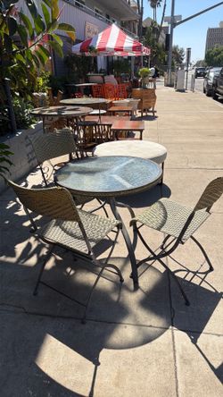 Folding chairs bistro set