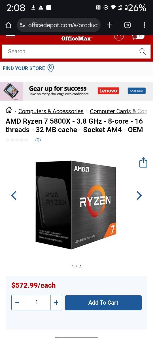 Ryzen 7 5800X Like New