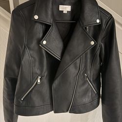 Faux Leather Moto Jacket - Like New!