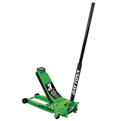 DAYTONA 3 Ton Long-Reach Low-Profile Professional Floor Jack with RAPID PUMP, Green 