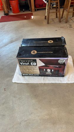 Wooden music center - CD, Vinyl, Cassettes