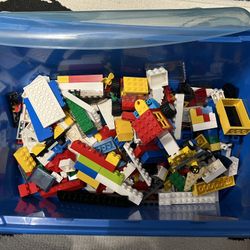 Bin Of Older Lego Storage Bricks Building Blocks 
