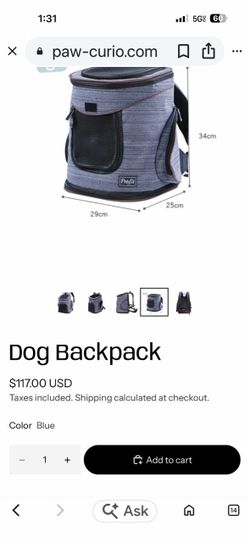 Cat/ dog back pack