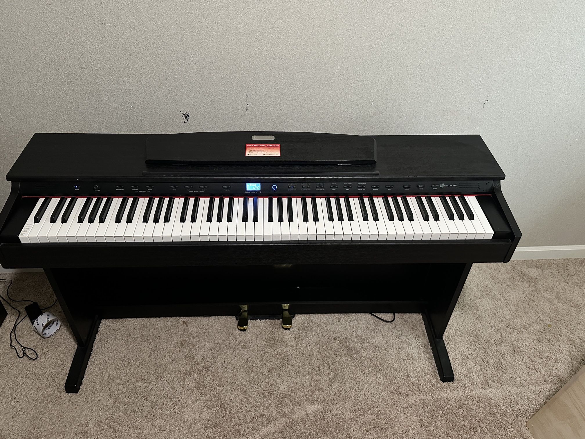 Williams Rhapsody 2 88-Key Console Digital Piano