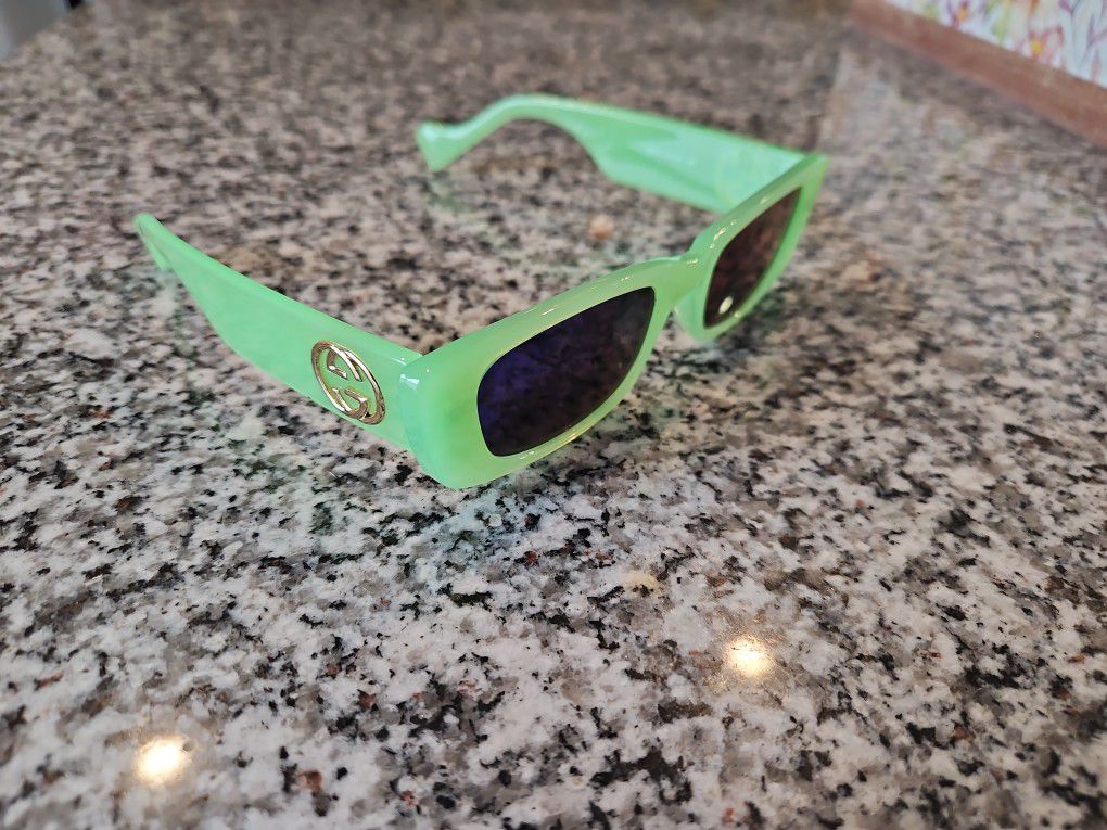 Green Gucci Sunglasses 
