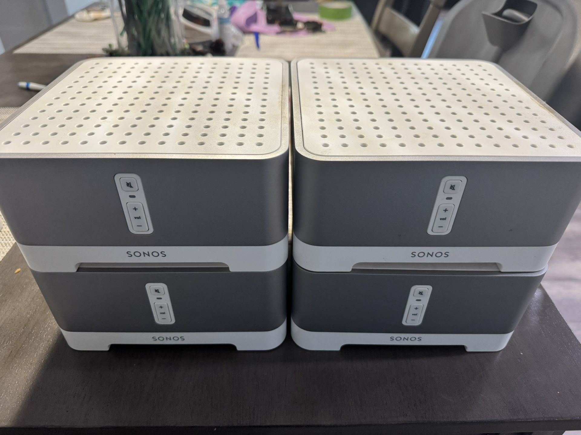 Sonos Connect:Amp (4) / Revel C363 Speakers (6) 