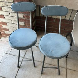 Blue Cushioned Chairs 