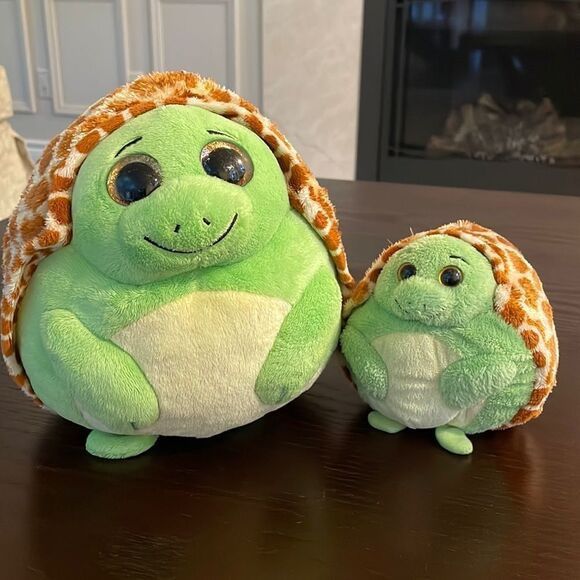 2011 TY Beanie Babies Baby Boo Buddy Ballz Zoom the Turtle doll 7” and 4.5”