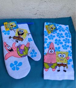 SpongeBob Oven Mitt and Kitchen Towel Set
