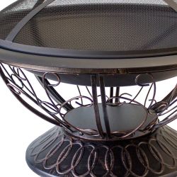 AZ Patio Heaters Wood Burning Fire Pit With Scroll Design