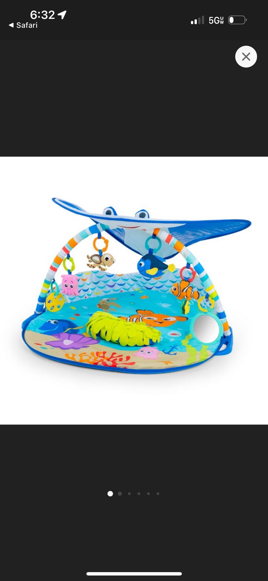 Disney Baby Finding Nemo Gym & Tummy Time Play Mat by Bright Starts