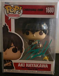 Funko Pop! Animation Chainsaw Man Aki Hayakawa #1680 Signed by Reagan Murdock