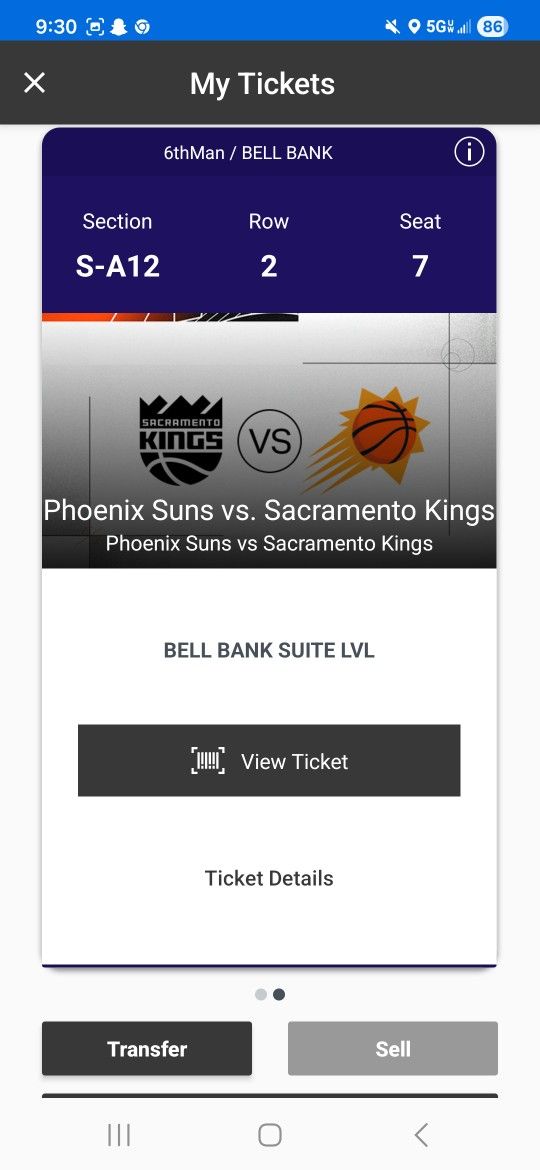 Suns Vs Kings Game