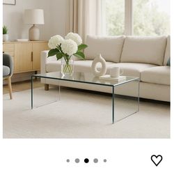 Glass coffee table