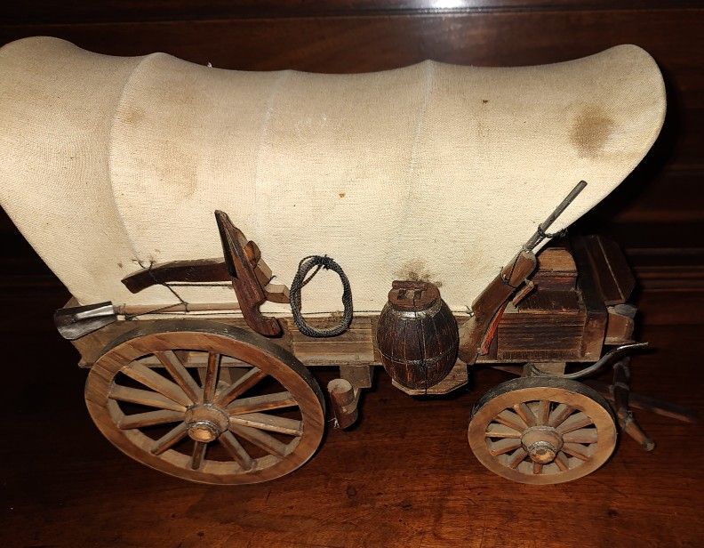 Vintage Miniature Conestoga Wagon.