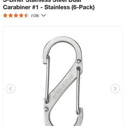 Nite Ize S-Biner Stainless Steel Dual Carabiner #1 - Stainless (6-Pack)