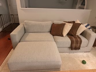 Light Gray Sectional Sofa with Chaise