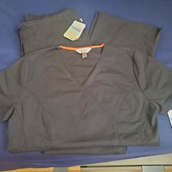 Black Code Happy Scrubs Set