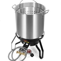 52 Quart Aluminum Pot With Gas Burner