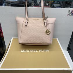 Michael Kors Charlotte Top Zip Tote MK Signature Shoulder Bag