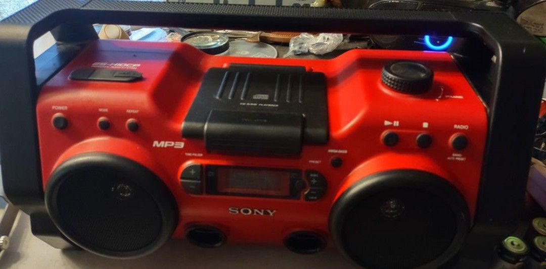 Sony Construction Boombox Works Great Quality Sound CD Player AM FM ...