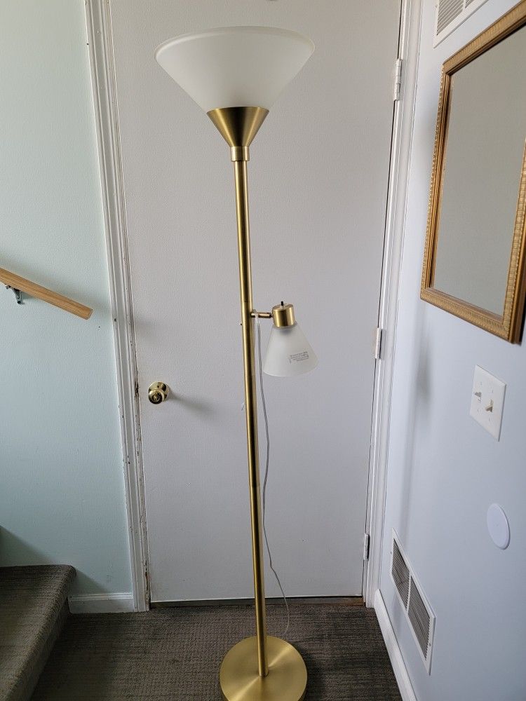 Gold Lamp With 2 Lights
