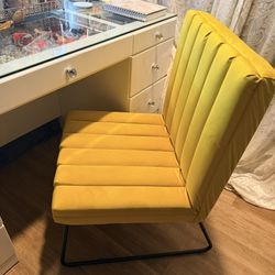 Mustard Yellow Vanity/lounge Chair 2 for $50
