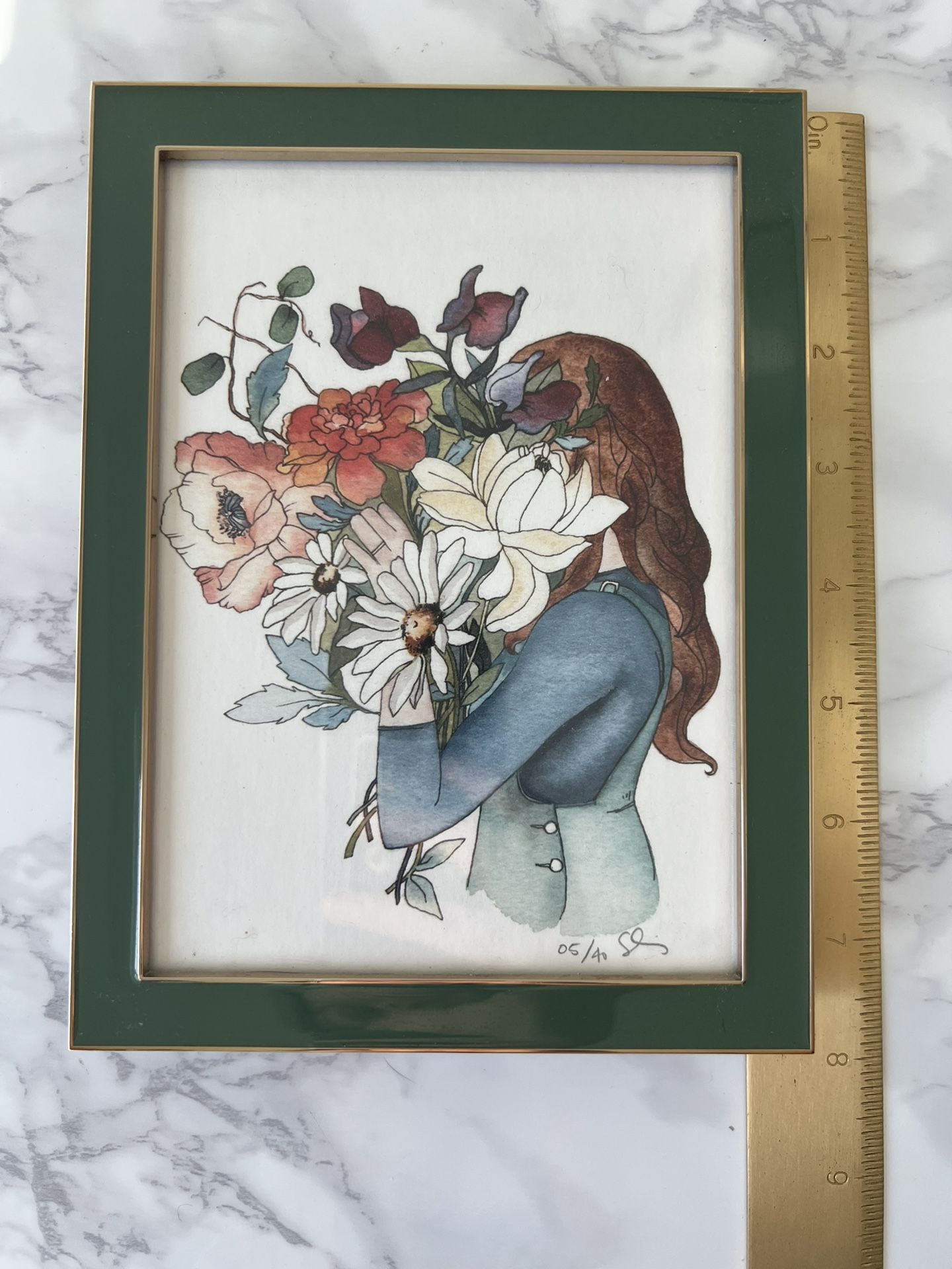 The Mint Gardener Limited Print & Green Enamel Frame