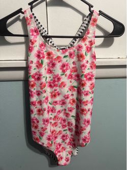 Girls Floral One-Piece Swimsuit  Size 14