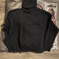 Black Essential Hoodie Size Medium 