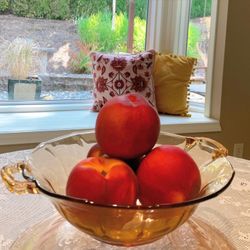 Vintage Glass Fruit Bowl