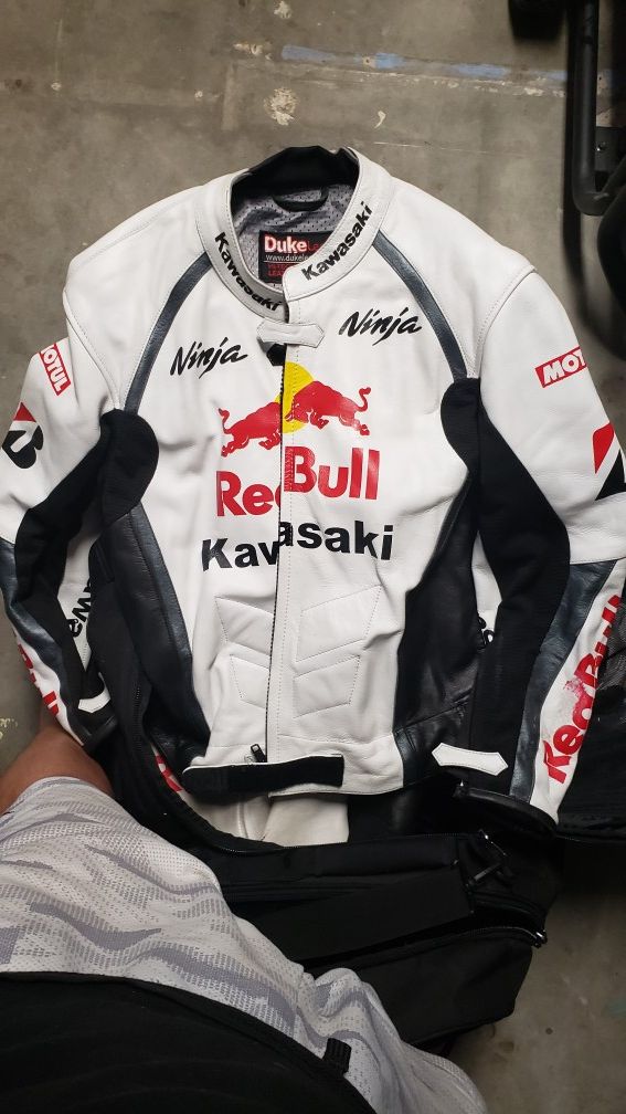 Kawasaki RedBull Leather Motorcycle Jacket