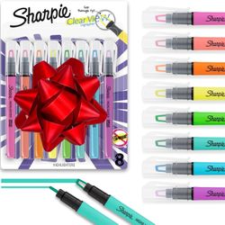 Sharpie Clear View Highlighters, Chisel Tip, 48 Count Packs of 8 New