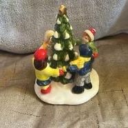 Kids Around Tree snow house