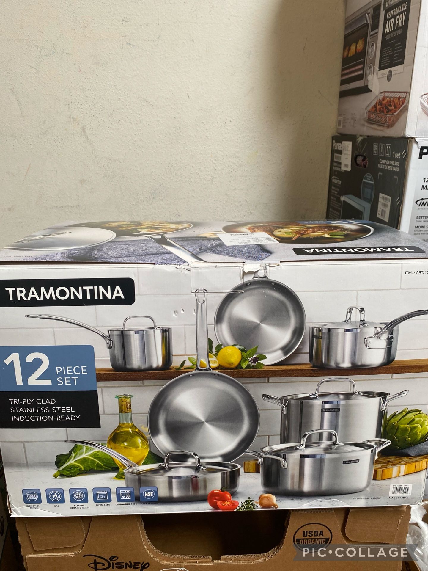 Tramontina 12-piece Tri-Ply Clad Stainless Steel Cookware Set