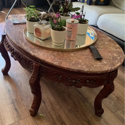 Marble Coffee Table, 2 Side Tables