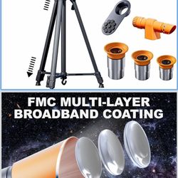 Telescope for Adults High Powered Professional, 70mm Aperture 500mm Refractor Telescope for Kids Astronomy Beginners, Fully Multi-Co