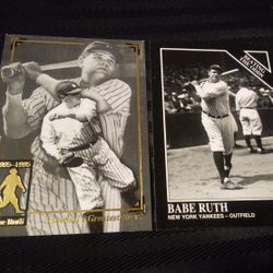 Lot Of Two Babe Ruth Baseball Cards 1995 Mega Cards 1993 Sports News Publishing Company