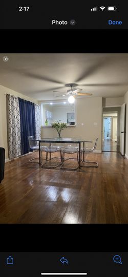 Clear Glass Table W Chrome Legs And Chairs