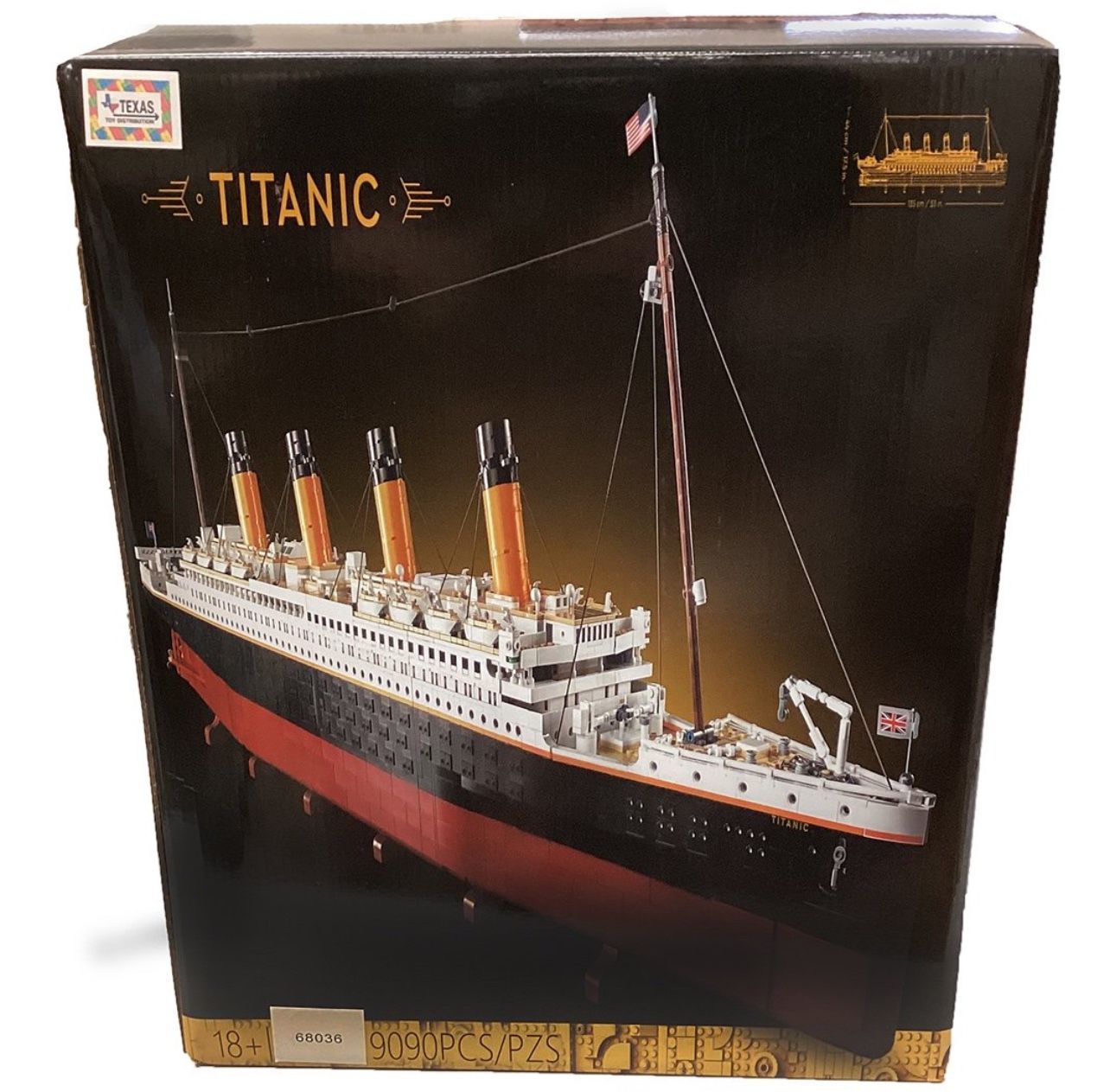 9090pcs Movie Large Cruise Boat Ship Steamship RMS Cruise Ship Building Blocks Bricks Toys  New in box.