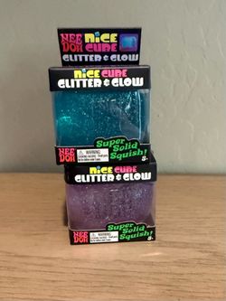 Nee Doh Nice Cube Glitter & Glow 2-Pack