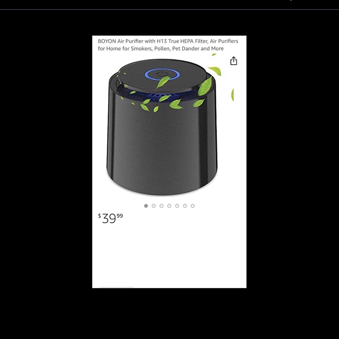 Air Purifier with H13 True HEPA Filter, Air Purifiers for Home for Smokers, Pollen, Pet Dander and More