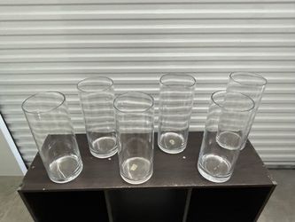Set of 6 Clear Glass Cylinder Vases – Gerson